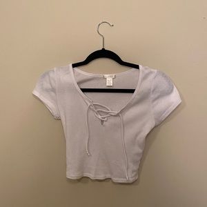 White crop top